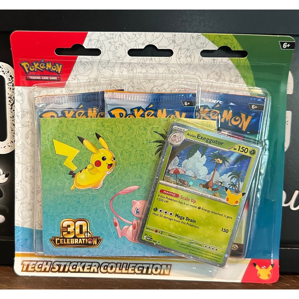 Pokemon TCG 30th Celebration Tech Sticker Collection Alolan Exeggutor Sealed